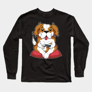 Cute Cavalier King Charles Spaniel Gaming Long Sleeve T-Shirt